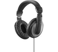 Hama Casque TV Filaire 6m ShellTV II, Circum-aural, Câble Extra-Long, Réglage du Volume Intégré, Jack 3.5 mm, Adaptateur Jack 6.35mm Inclus Plaqués Or, Idéal Hi-FI et Télévision, Noir