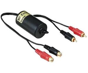 Hama Filtre anti-parasites AF (faible bruit, RCA - Cinch, 40 Hz - 32 KHz, plaqué or) Noir/Rouge