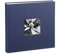 Album photo HAMA traditionnel FINE ART JUMBO - 100 pages blanches + feuillets cristal - 400 photos - Couverture Bleue 30x30cm + fenêtre