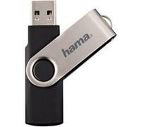 Hama Clé USB 2.0 "Rotate, 8 GB (10 MB/s, Flashpen Rotate) Noir/Argenté