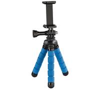 hama Flex Mini trépied pour smartphones noir, bleu hauteur de travail max. 14,0 cm