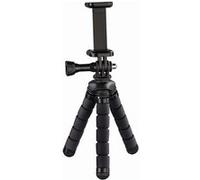 Hama Flex Mini-trépied 1/4 pouce Hauteur de travail=7 - 14 cm noir pour smartphones et GoPro