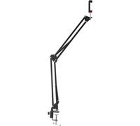 Hama Bras articulé de Telephone (Support articulé, Bras Flexible Smartphone Webcam Mirco Tablette eclairage annulaire, Support Universel Inclus, Fixation de Table à vis, Filetage 1/4", 70cm Max) Noir