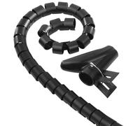 Hama Gaine de câble Flexible en Spirale, Universelle, 20 mm, 2,5 m, Noir