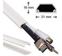 Hama Goulotte De Câbles En PVC 3 M 3 Canaux Pour Câbles Mur Sol TV HiFi Blanc