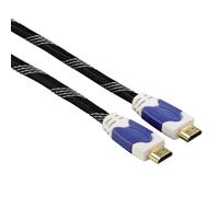Hama Grande Vitesse 4K UHD 3D Câble HDMI Ethernet Tissu Doré 100Hz TV Appareils