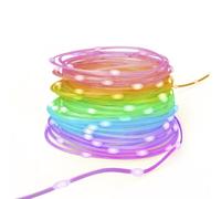 Hama Guirlande lumineuse LED connectée (WiFi, RVBIC, IP65, extèrieure, compatible commande vocale Alexa, Google Assitant et Apple Siri, 100x LED, 10m), multicolore