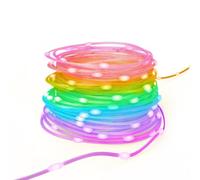 Hama Guirlande lumineuse LED connectée (WiFi, RVBIC, IP65, extèrieure, compatible commande vocale Alexa, Google Assitant et Apple Siri, 100x LED, 10m), multicolore