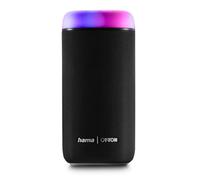 Hama Haut-Parleur Bluetooth, 30 W (étanche IPX4, Effets Lumineux LED, 12 Heures d'autonomie, Haut-Parleur Bluetooth Petit, boîte à Musique Bluetooth, Enceinte Bluetooth), Noir