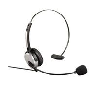 Hama Headband Headset Casque Avec fil Bureau/Centre d'appels Noir, Argent