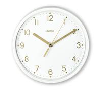 Hama Horloge de table Madère – Quartz analogique silencieuse Ø16 cm, blanche, pile incluse