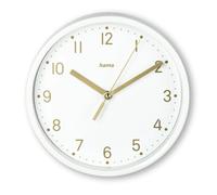Hama Horloge de table Madère – Quartz analogique silencieuse Ø16 cm, blanche, pile incluse