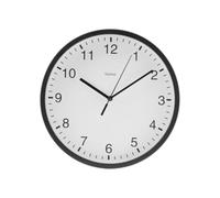 Hama Horloge Murale Analogique Elba Ø 25cm, sans tic-tac, A Quartz, Noir