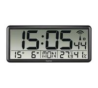 Hama Horloge murale radio-pilotée numérique Jumbo Noir