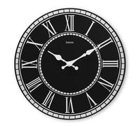Hama Horloge Murale Rab, Horl, Sil., MDF, Vintage, Ø30cm, Noir