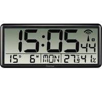 Hama Horloge murale radiocommandée Jumbo 00186352 digitale noire