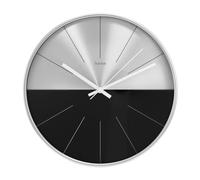 Hama Horloge Murale Sardaigne, silencieuse, Analog., Ø 30 cm, Noire/argt