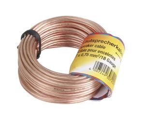 Hama HQ 20m Câble 2x 0,75mm ² Épais 2-adrig Boxen-Kabel Hifi Ls Câble
