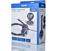 HAMA HS-P150 casque de streaming, casque avec microphone, caméra Spy Protect 720P, noir