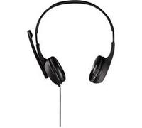 Hama Casque Essential HS 300 – Micro, ultra-léger, oreillettes rembourrées, 2m, jack 3,5mm, Noir