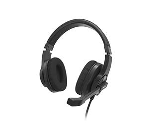 Hama HS-P350 V2 Casque Micro - Casque Jack, Microphone Intégré, Léger, Télécommande Intégrée, Fonction Mute - Noir