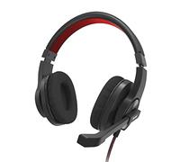 Hama HS-USB400 V2 Casque Avec fil Arceau Bureau/Centre d'appels USB Type-A Noir, Rouge