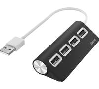 Hama Hub USB Garantie 10ans '00200119' (4 Ports USB 2.0, 480Mbit/s, Plug&Play, Idéal PC, Ordinateur Portable, Tablette, MacBook) Noir