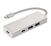 Hama Hub Type-C USB-C 3.1 1:4 Aluminium Argent OTG 2x USB-A 2x USB-C