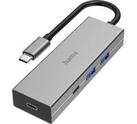 Hama Hub USB-C, 4 Ports, 2 USB-A, 2 USB-C, USB 3.2 Gen1, 5 Gbit/s, Garantie 10 Ans, Gris