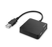 Hama 00200121 Hub USB 4 ports USB-A USB 2.0 480 MBit/s noir