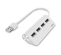 Hub USB 2.0 Hama 4 ports blanc