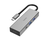 Hama Hub USB-C, 4 Ports, 2 USB-A, 2 USB-C, USB 3.2 Gen1, 5 Gbit/s, Garantie 10 Ans, Gris