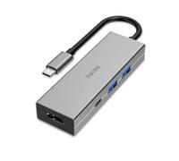 Hama Hub USB‑C 00200107 – 4 ports (2×USB‑3.2, HDMI, Thunderbolt, PD) Anthracite Garantie 10 ans