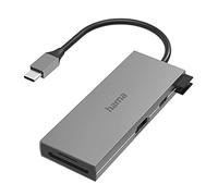 Hama Hub USB-C, multiport, 6 Ports, 2 USB-A, USB-C, HDMI, SD, Micro SD, Garantie 10 Ans, Gris