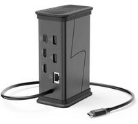 Hama Hub USB-C Connect2Office – 9 ports, 2x HDMI, USB-A, USB-C, LAN – Noir