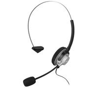 Hama Casque-micro téléphone sans fil supra-aural arceau ajustable réglage volume Noir/Argent