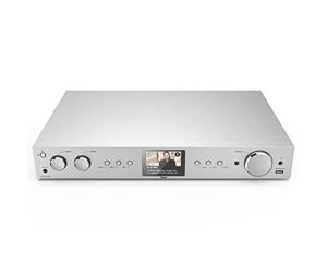 Hama iTuner Hi-FI DIT2105SBTX Dab+ Bluetooth avec télécommande, Argenté | Tuner Internet Radio FM Dab, Tuner HiFi, Radio numérique, RX/TX, WiFi, Spotify Connect, Amazon Music, App UNDOCK, Port USB