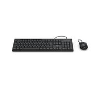 Hama Kit clavier+souris CKM-200 filaire USB QWERTZ allemand, touches silencieuses, souris DPI, noir