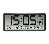 Hama Horloge murale radio-pilotée numérique Jumbo Noir