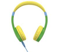 Hama Casque enfant Kids Guard – Limitation du volume, câble amovible, micro intégré, jack, Jaune/Vert