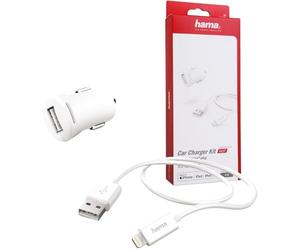 Hama Kit charg.voit., Lightning, 12 Watt, Blanc