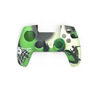 Hama Kit d'accessoires 6 en 1 "SOCCER" pour manette PlayStation 5 (2 embouts de tige, 2 douilles de déclenchement, couverture de poignée, film protecteur, améliore l'ergonomie de fonctionnement) vert, Vert, structure rugueuse