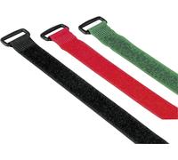 Hama Klett-Kabelbinder mit Öse, wiederverwendbar, 20 x 250 mm, farbig, 9 Stück Collier de serrage auto-agrippant noir, vert