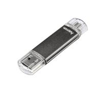 Hama Laeta Twin, 32GB lecteur USB flash 32 Go USB Type-A 2.0 Gris