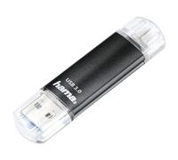 Hama Laeta Twin lecteur USB flash 128 Go USB Type-A / Micro-USB 3.2 Gen 1 (3.1 Gen 1) Noir