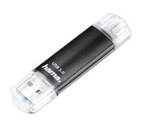 Hama Laeta Twin lecteur USB flash 64 Go USB Type-A / Micro-USB 3.2 Gen 1 (3.1 Gen 1) Noir