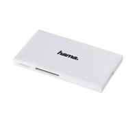 Hama Lecteur de Carte SD USB 3.0 (Lecteur USB 3.0 4en1, Adaptateur de carte SD/microSD/CF/MS, 5 Gbps, Card Reader) Blanc