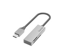 Hama Lecteur de cartes Ultra-rapide USB-A & USB-C SD/MicroSD Aluminium Gris - Garantie 30 ans