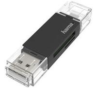 Hama Lecteur de cartes USB, OTG, USB-A + Micro-USB, USB 2 .0, SD/micro SD