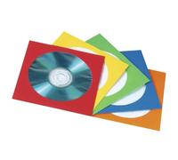Hama Pochettes de protection en papier pour CD/DVD – Lot de 100, couleurs assorties